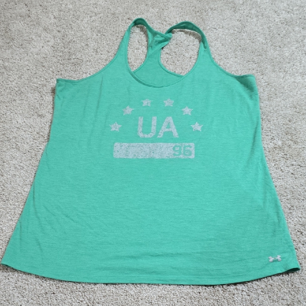 Under Armour Women's Mint Green Graphic Tank Top